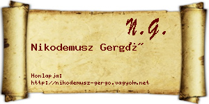 Nikodemusz Gergő névjegykártya